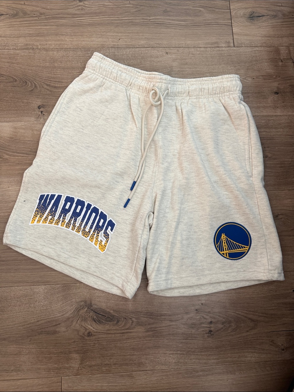 NBA Beige Warriors Athletic Shorts